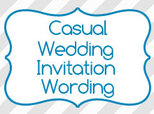 Wedding invitations for casual wedding